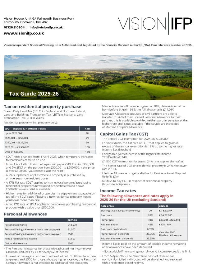 Vision Tax Guide 2025-26
