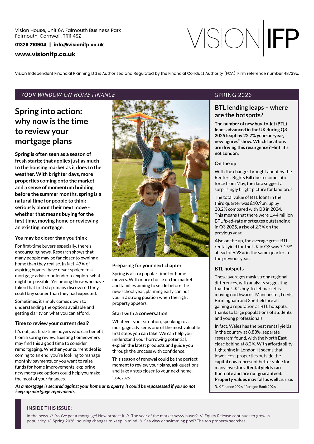 Vision Home Finance Newsletter Spring 2026