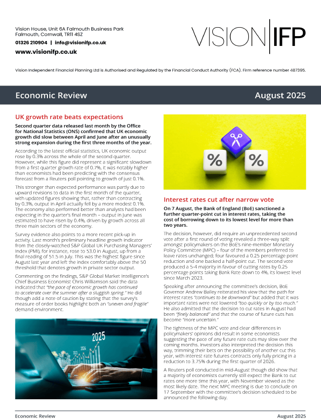 Vision Economic Review August 2025
