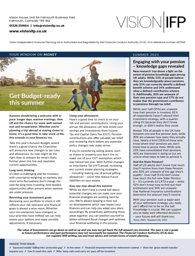 Vision Money Newsletter Summer 2025