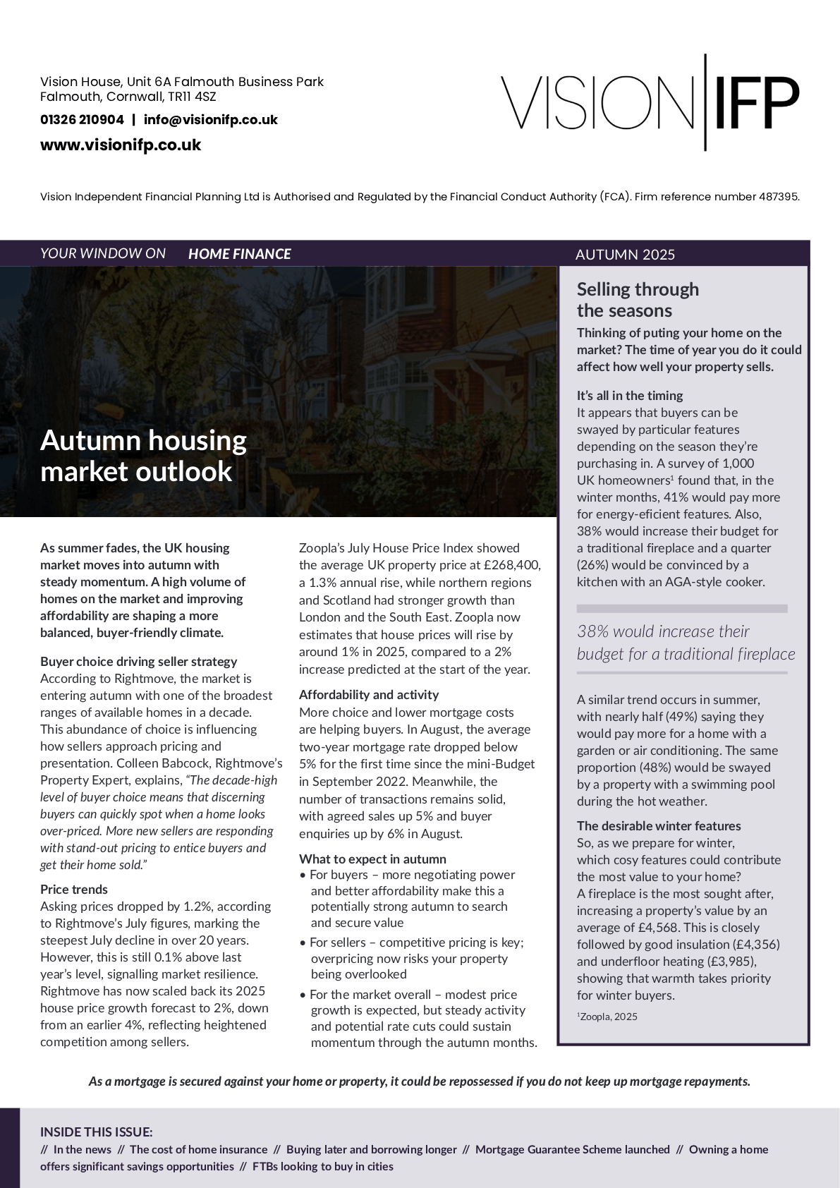 Vision Home Finance Newsletter Autumn 2025
