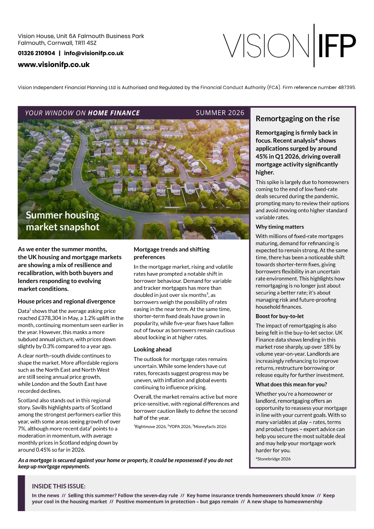 Vision Home Finance Newsletter Spring 2026